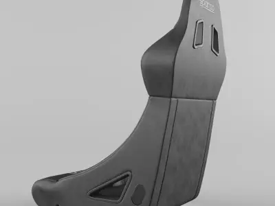 Racing Seat Sparco Sprint Black Leather 3D model