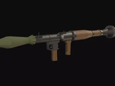 RPG Low Poly grenade launcher Low-poly 3D model