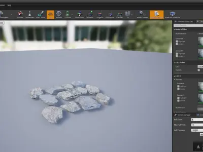 Low poly stone path Free low-poly 3D model