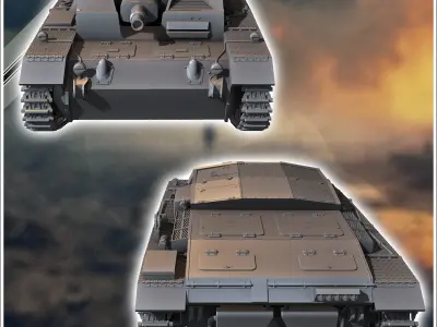 Sturmgeschutz StuG III Ausf A SdKfz 142-1 - miniatures tabletop 3D print model