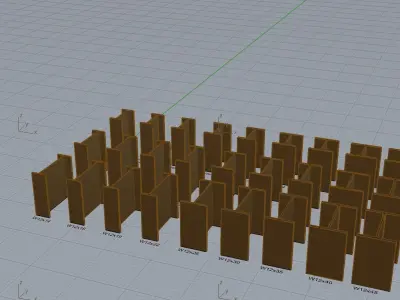 WF Beam Library 3D model