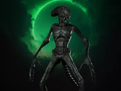 Alien Monster 3 Low-poly 3D model