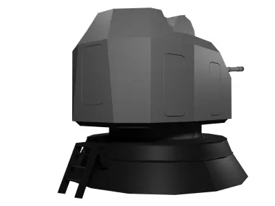 H-PJ 26 76mm Naval Gun Free low-poly 3D model