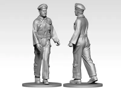  British Tank crew ww2 01 3D print model