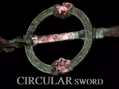 Circular Sword Low-poly 3D model