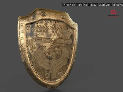 ANCIENT EGYPTIAN WAR SHIELD 3D MODEL Low-poly 3D model