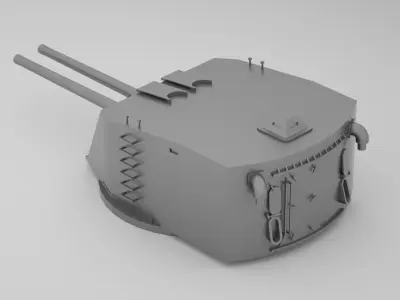 139mm 138mm 50 Mle 1934 Model 1934 3D model