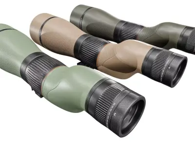 Spotting Scope Optic  3 Colors Low-poly 3D model