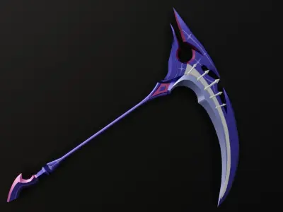 Coolest Scythe Ever For real Low-poly 3D model