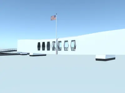 Pearl Harbor National Memorial Low-poly 3D model
