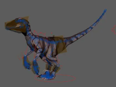 Velociraptor - Game Ready dinosaur Low-poly 3D model