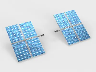 satelite solar panels 03 3D model