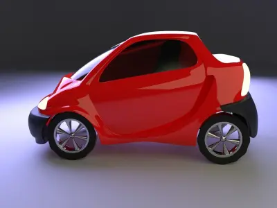 Cartoon car 3D model
