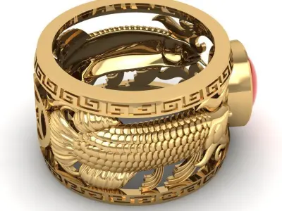 Fish ring Free 3D print model