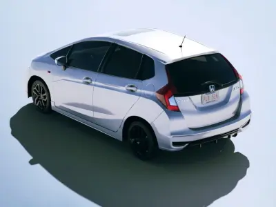 Honda Fit 2018 Low-poly 3D model