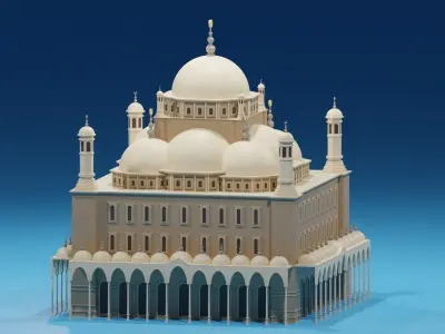 Cartoon Mosque Of Muhammad Ali 3D model