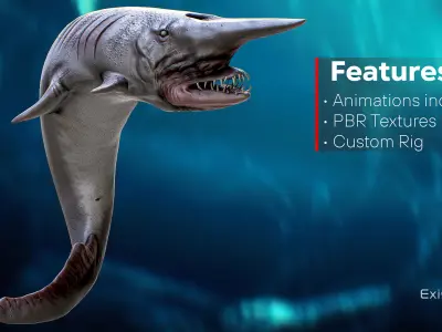 The Shark Goblin - fish - Ocean predator - Fish 3d model 9 Low-poly 3D model