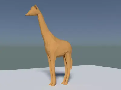 Giraffe Animal lowpoly Free low-poly 3D model