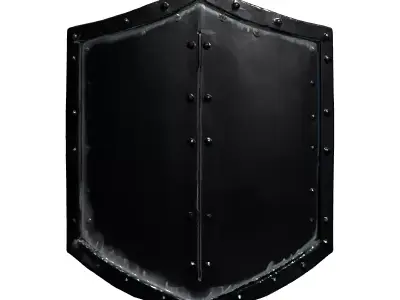 Realistic Metal Shield LowPoly Game Asset Low-poly 3D model