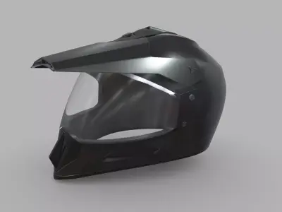 Motocross Helmet Low Poly PBR Realistic Low-poly 3D model