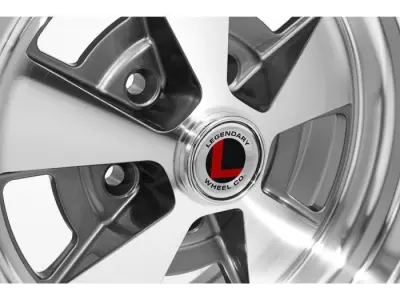 Legendary Wheel Co Flat 5 Alloy Wheel Charcoal Machined Low-poly 3D model