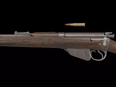 Magazine Lee Enfield MLE rifle Low-poly 3D model