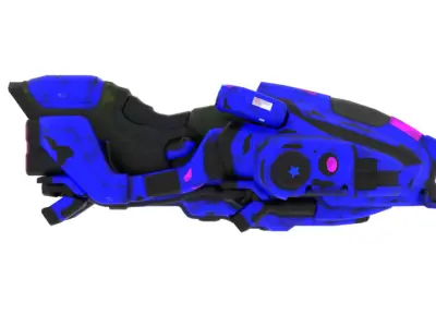 Sci-fi Hoverbike Low-poly 3D model