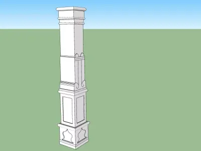 indian jodhpuri stone piller 3d modal Low-poly 3D model