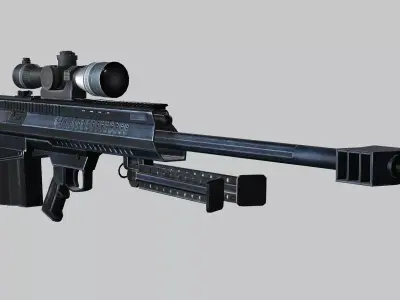 Sniper Denel 12NTW-20 Low-Poly 3D Model Low-poly 3D model purchase