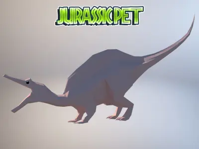 Spinosaurus Aegyptiacus Low-poly 3D model