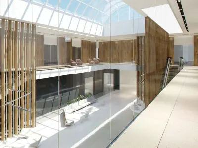 Lobby Hall Foyer Office Low-poly 3D model