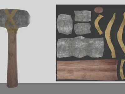Stone Weapons 9 packs 3D model