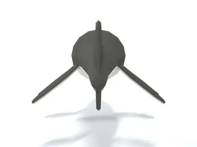 Low Poly Cartoon Tylosaurus Low-poly 3D model