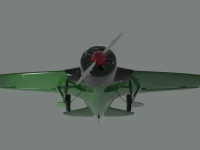 Soviet fighter aircraft Policarpov I-16 3D model