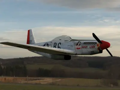 North American P-51 Mustang 3D model
