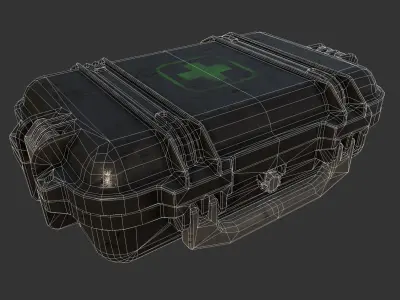 Military Case Weapon First Aid Kit Low-poly 3D model
