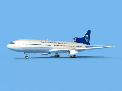 Lockheed L-1011 Saudi Arabian 3D model