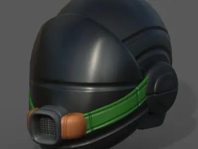 Gas mask helmet scifi fantasy armor hats military Low-poly 3D model