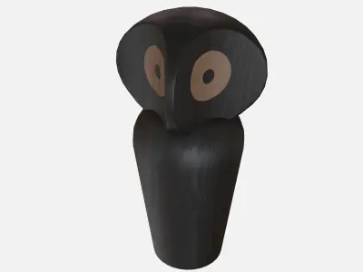 Wood owl Low-poly 3D model