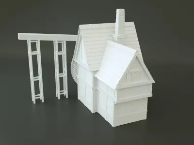 Watermill 3d model 3D model