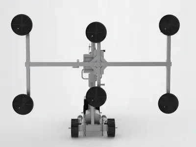 Heavy carriage Low-poly 3D model