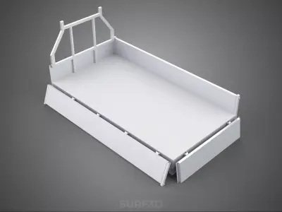 FLAT BED DECK DROP SIDE LOAD BODY GATE DOOR PICKUP TRUCK CAR BOX 3D model