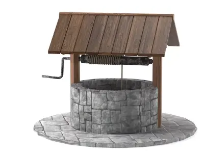 Water well ancient 3D model