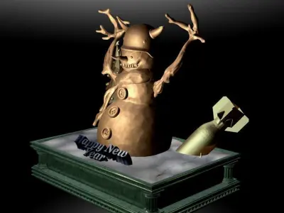 Snowman - militarist 3D print model