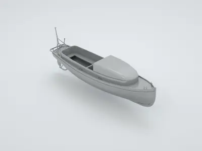 Lifeboat - Type 3 - World War 2 Warship 3D model