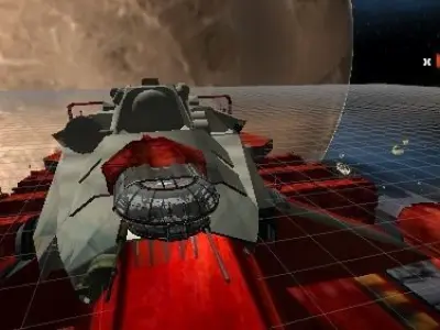 Sail space ship marunes D-502 Low-poly 3D model