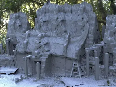 Jungle Ruins part detail 3D model