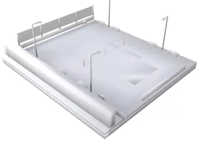 Low Poly Tennis Court Low-poly 3D model buy