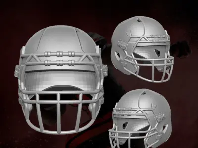 American Football Helmet 3D printable file for Action Figures 3D print model
