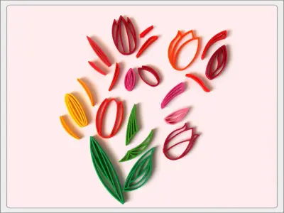 Quilling Tulips Free 3D print model
